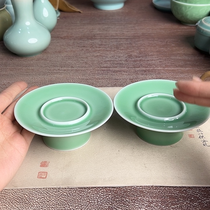 龙泉云间青瓷小米茶器