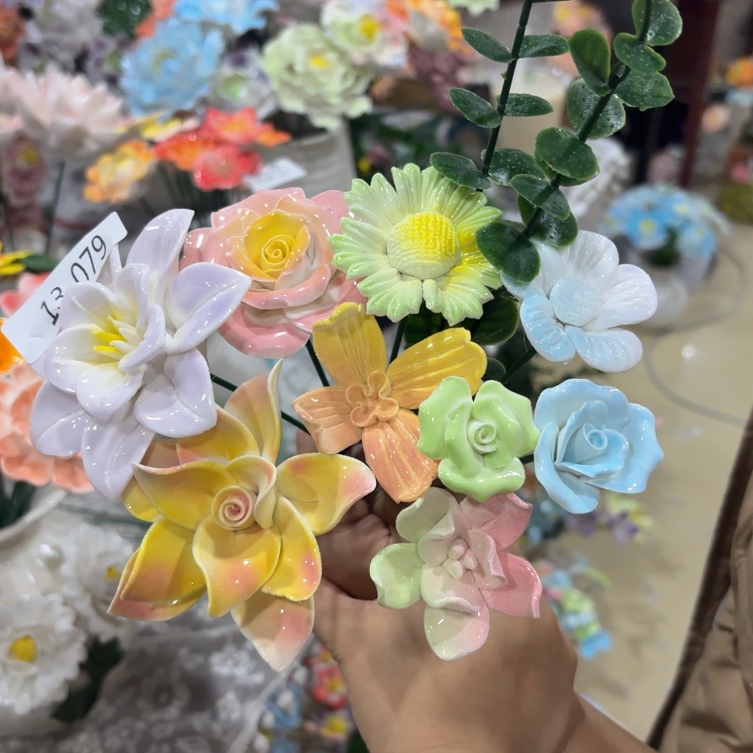 陶瓷花，拍满20发货，退款拉黑，1379