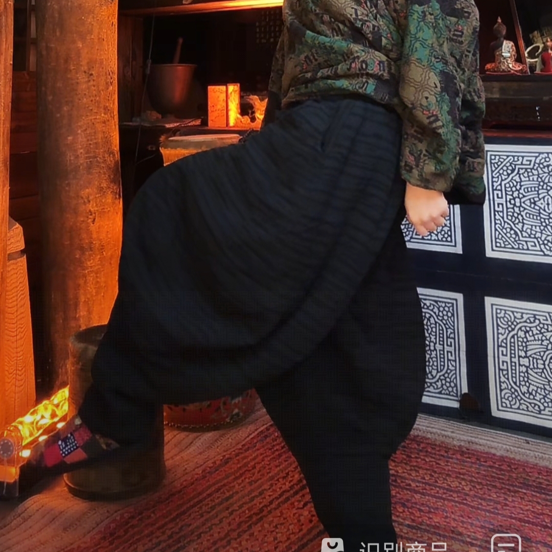 東森家设计师新款百搭花色西瓜棉裤