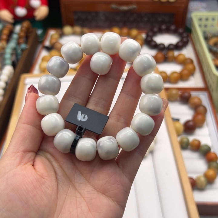 菩提根/象牙果手串筑*.卡14桶珠紫霞仙子全品10