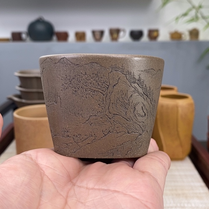 紫砂茶杯宜兴紫砂主人杯