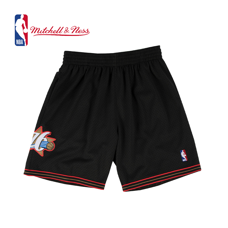 【国家补贴】NBA官方MITCHELL&NESS费城76人Swingman美式球裤短裤男