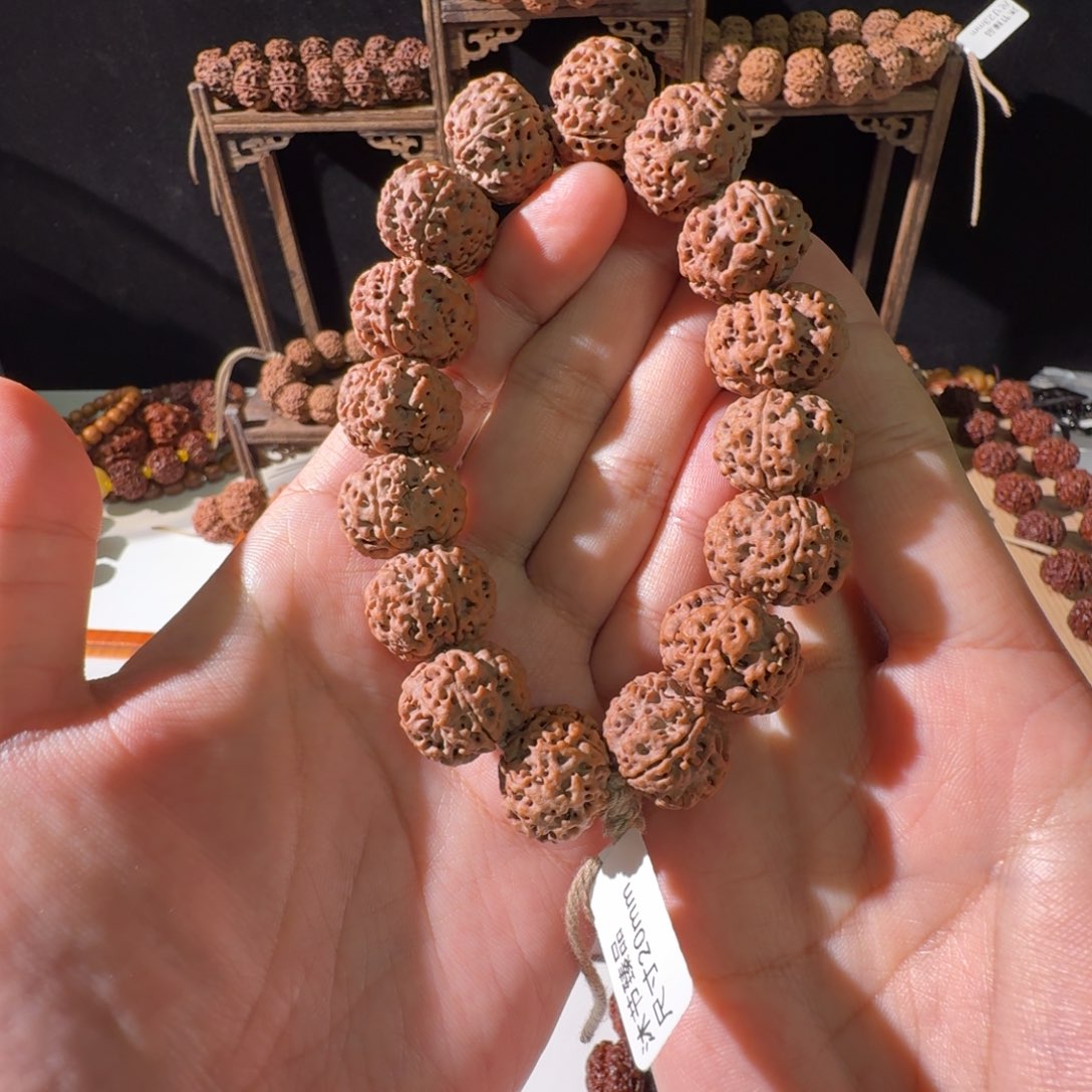 金刚菩提手串20尺寸红皮梅花