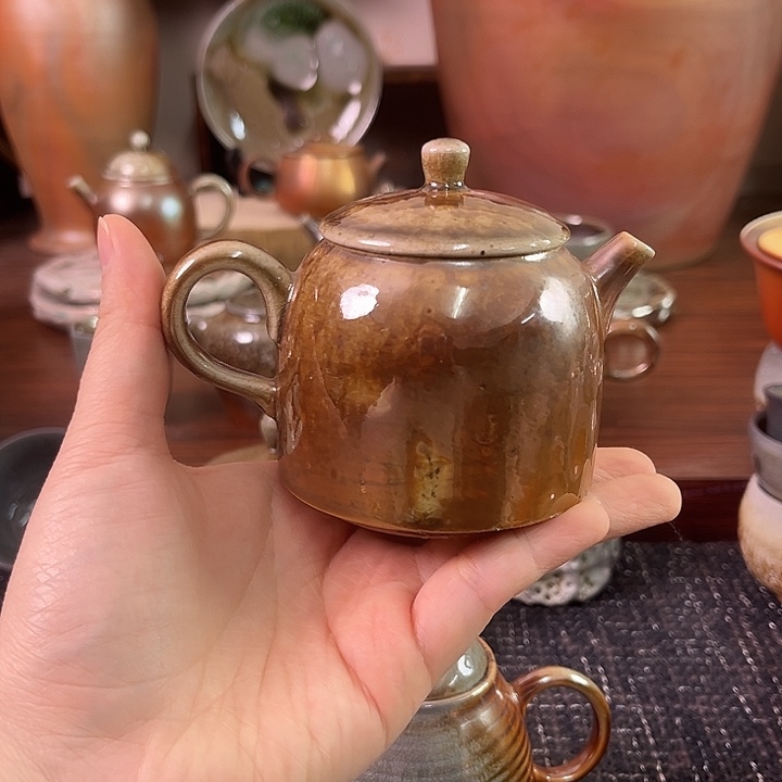 柴烧微瑕鼓包福利茶壶