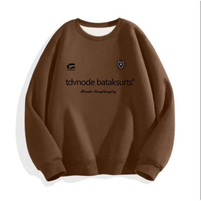 【A23】潮牌重磅圆领卫衣男女春秋季新款潮牌宽松百搭情侣上衣