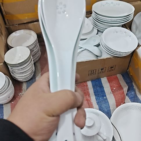 瓷玲珑大汤勺6个微瑕疵