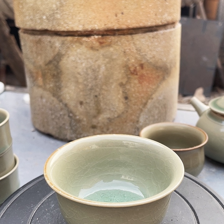 压手杯柴烧仿古釉