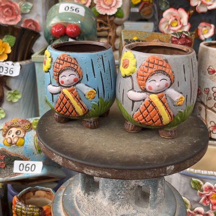 紫砂花盆粗陶材质多肉花盆