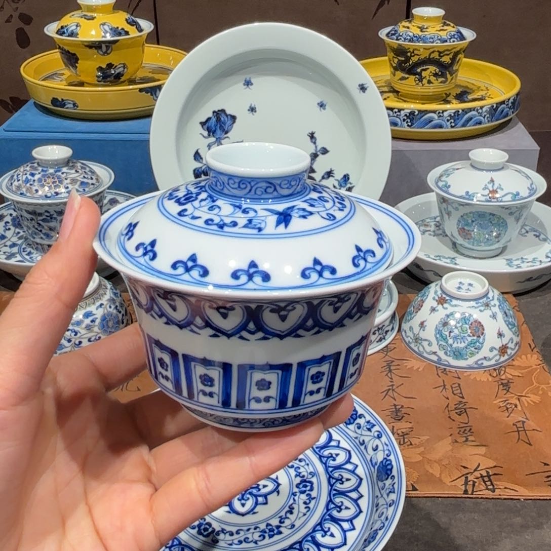 瓷片手工手绘陶瓷茶具