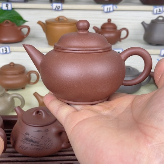 紫砂茶壶风釉羊角山紫泥160cc左右半手工