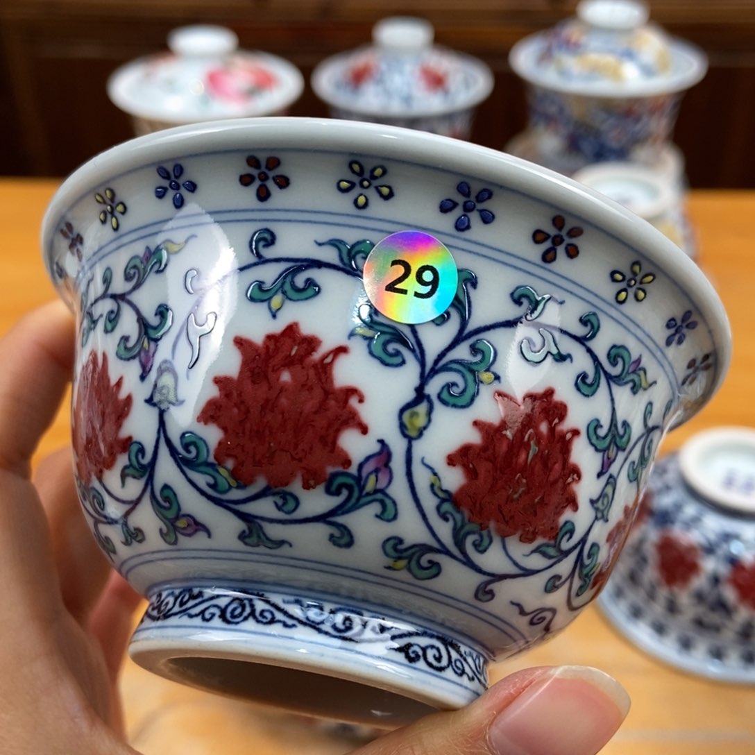 手绘现代茶具非古董
