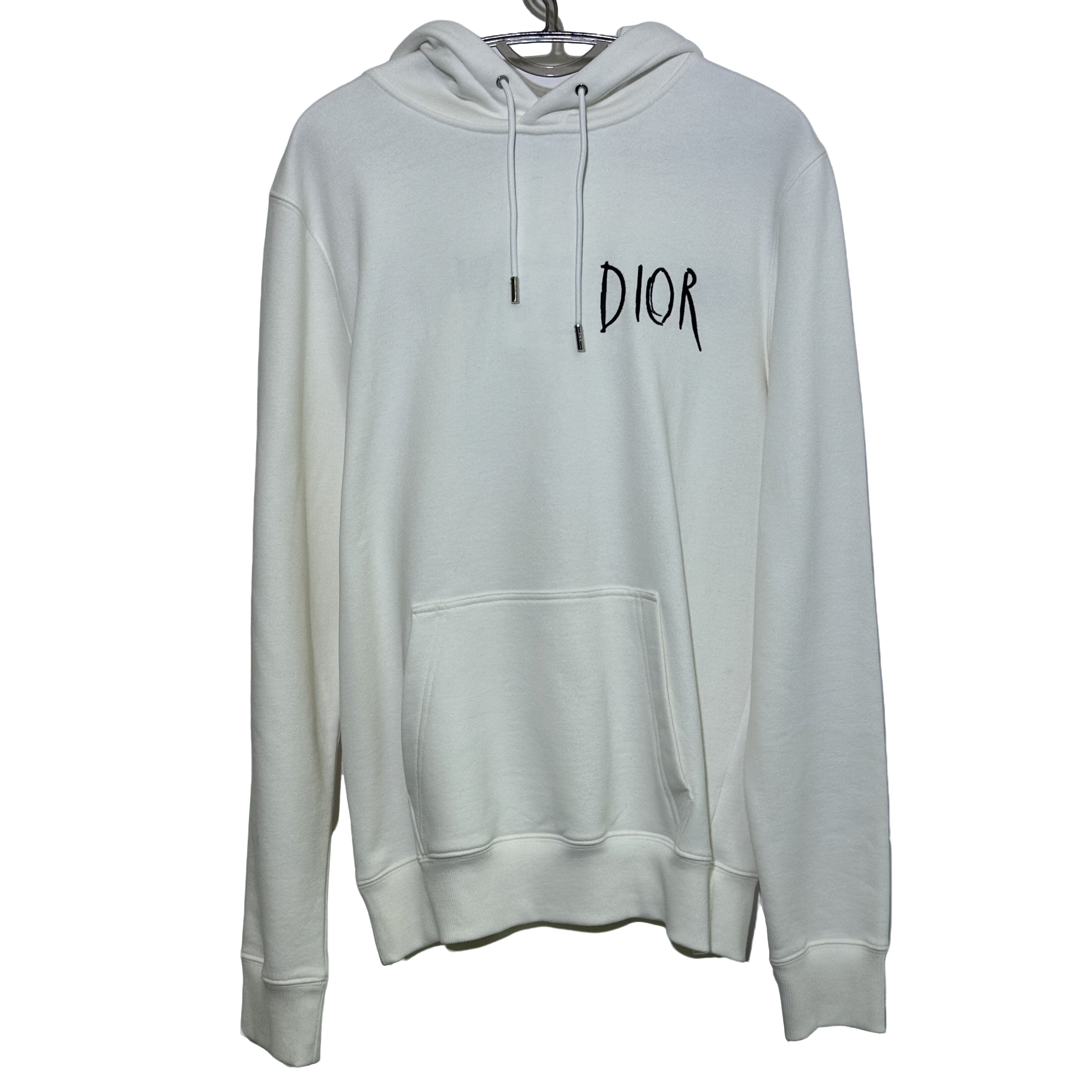 99新 DIOR/迪奥 M码 刺绣logo白色卫衣 W408