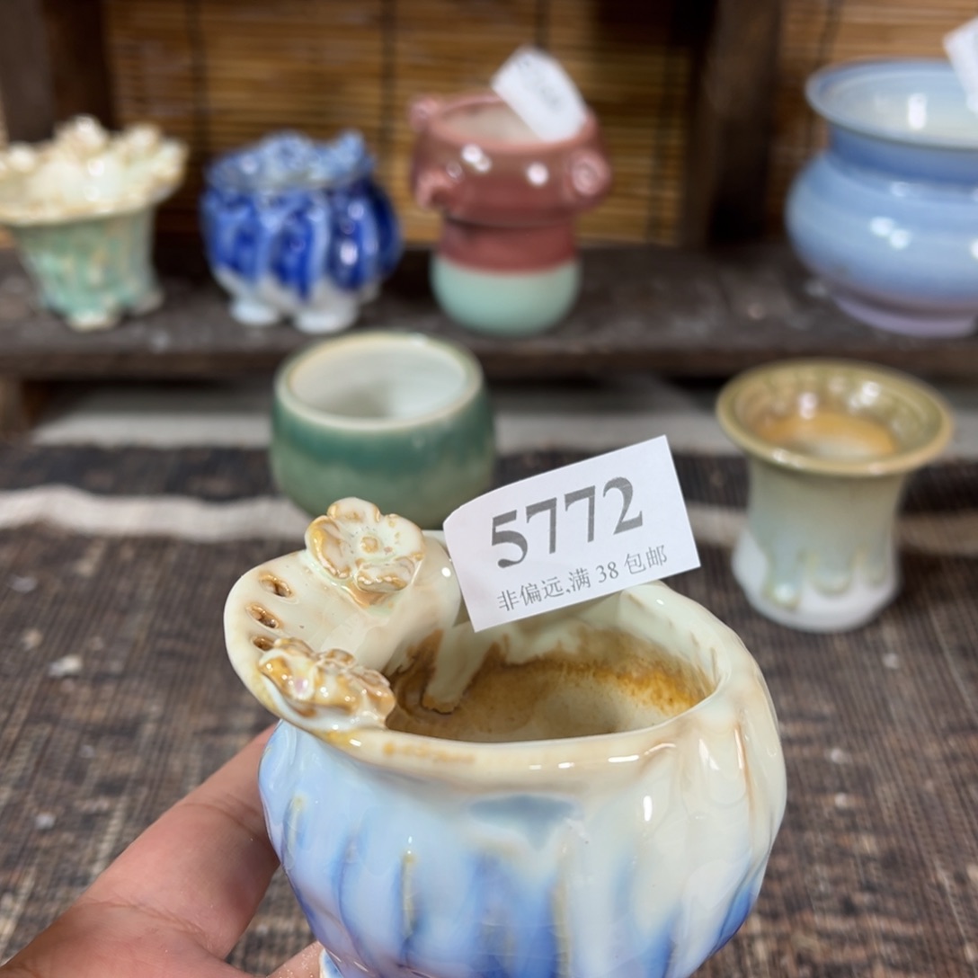 红陶景德镇手工花盆