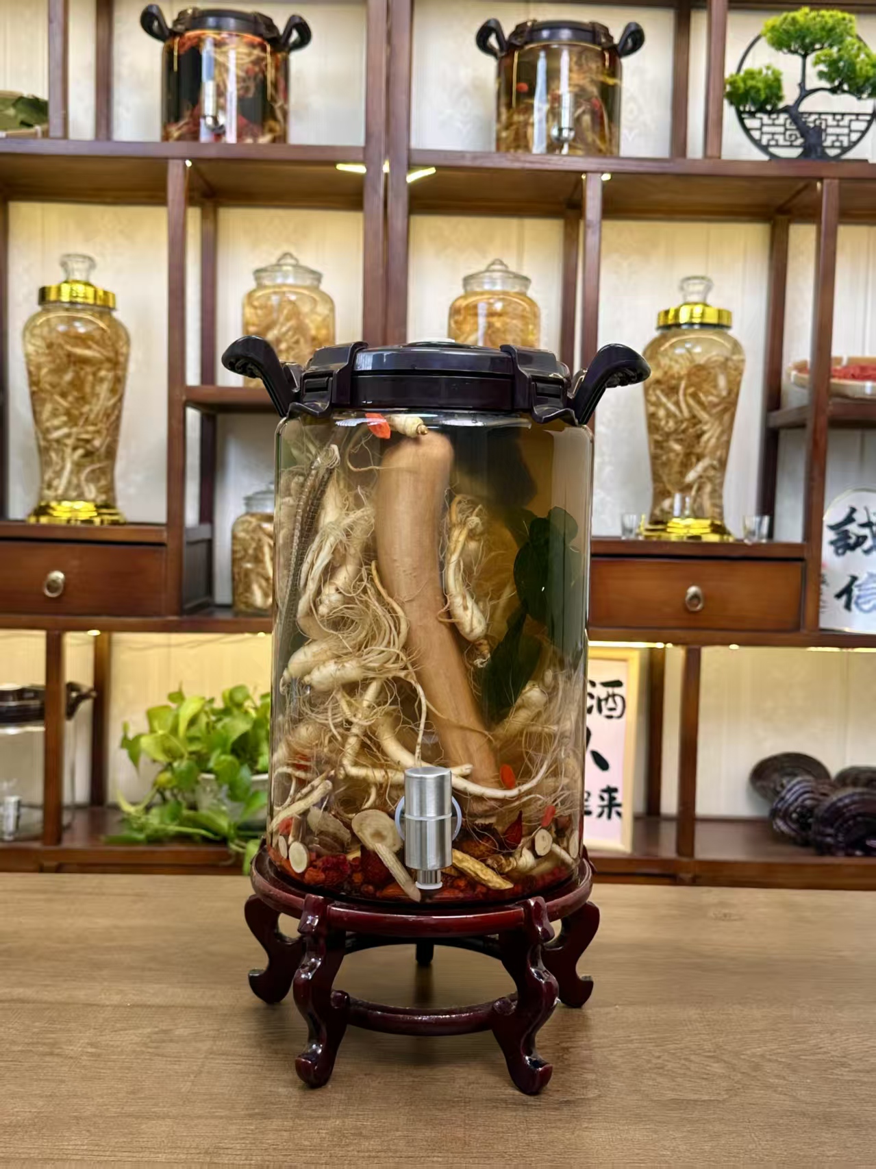 15斤长白山鲜参鹿茸泡酒