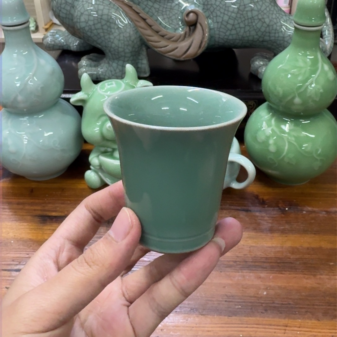 龙泉青瓷茶具微瑕6909