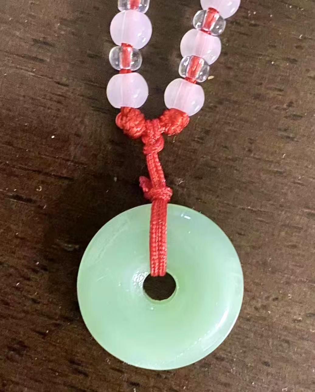 翡翠A货平安扣吊坠