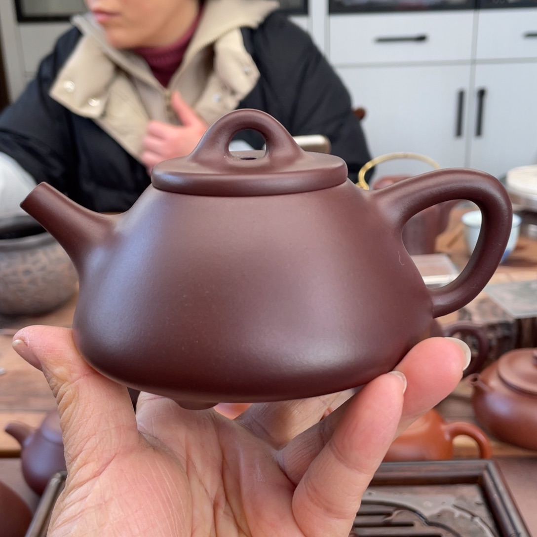 紫砂茶壶老紫泥石瓢