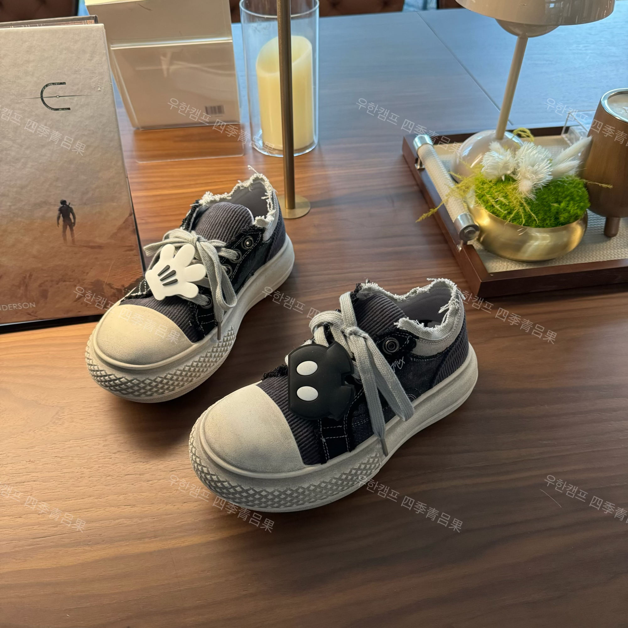 厚底国潮新款牛仔做旧休闲鞋帆布鞋平底鞋子时尚百搭帆布鞋