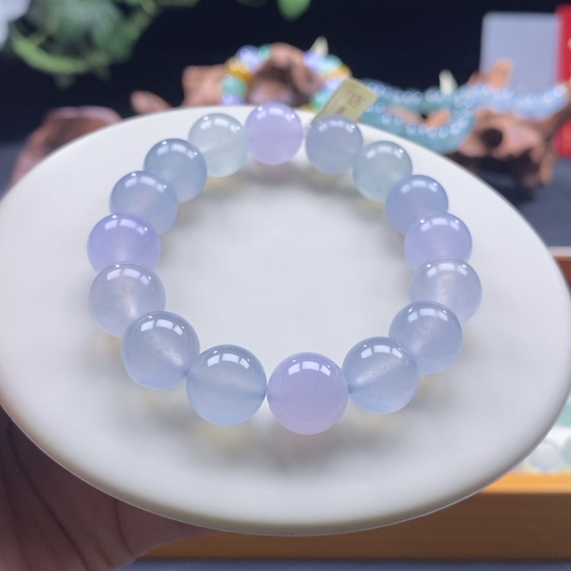 【闪购商品】翡翠手串未镶嵌冰马卡龙手串卡12+