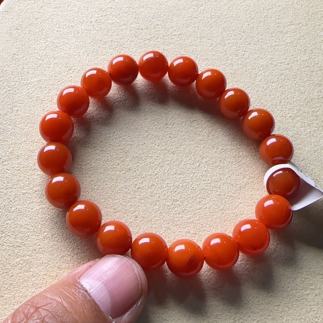 南红玛瑙手链未镶嵌冷水河10mm