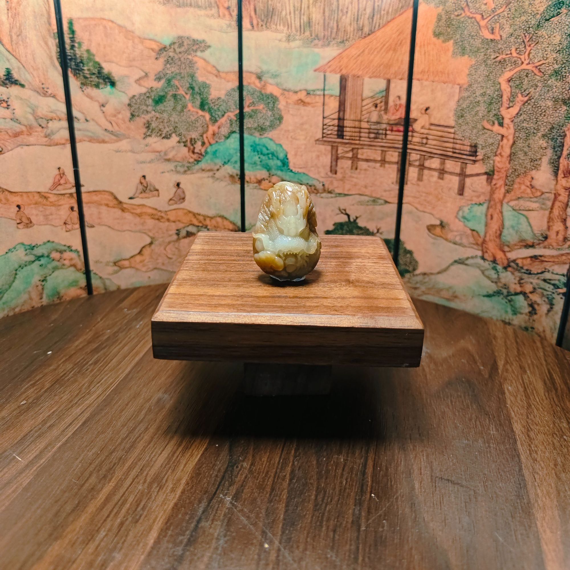X和田玉糖白龙首吊坠1330