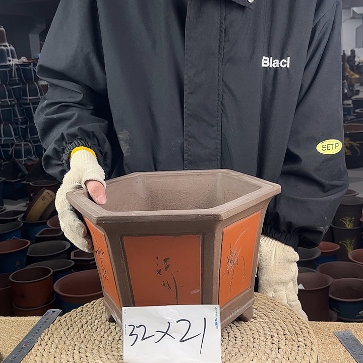 紫砂砂紫砂花盆紫砂