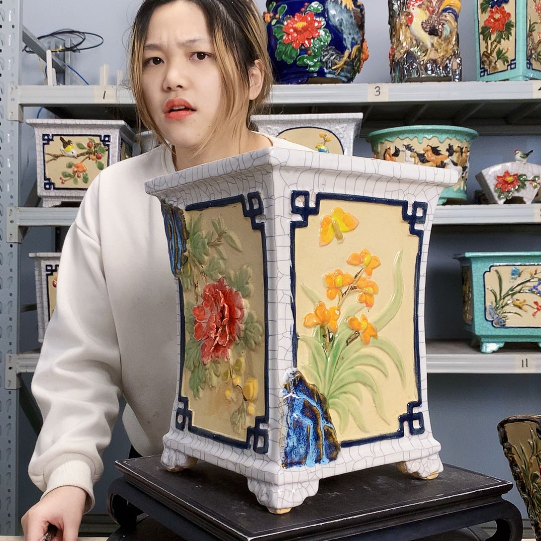 鹤*实物拍摄湾盆石湾盆