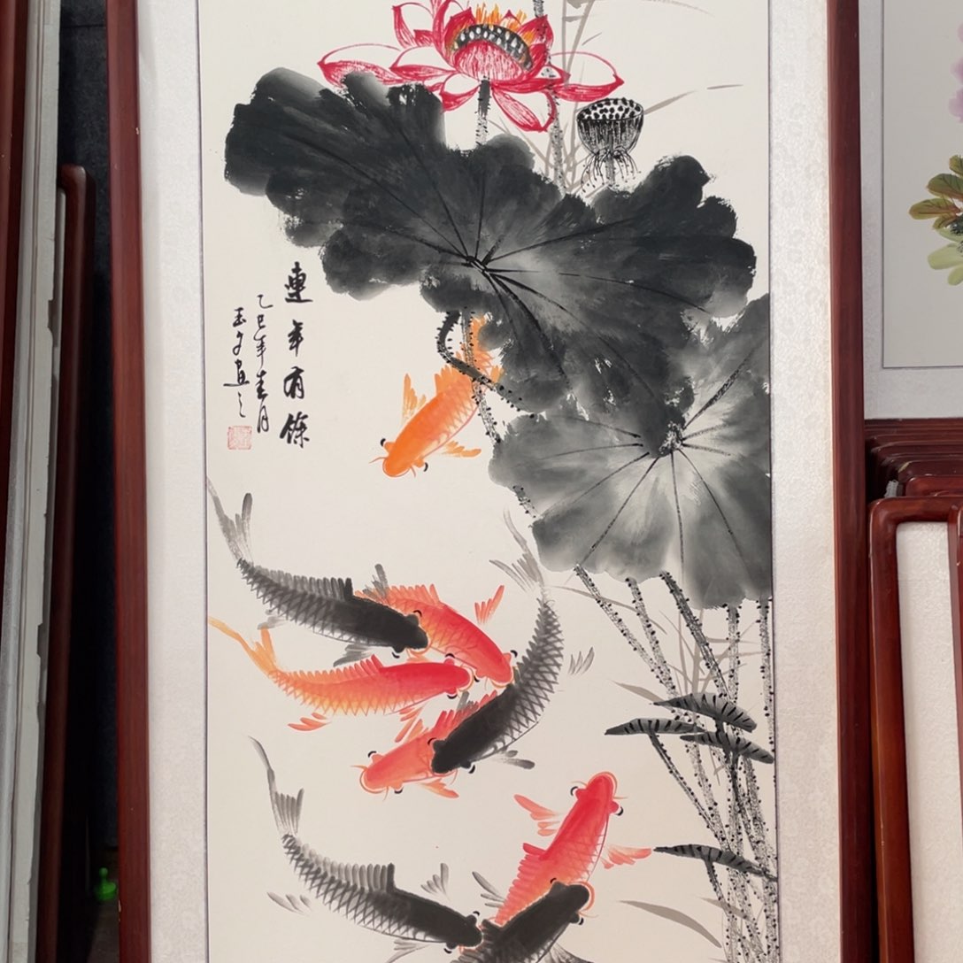 国画带框尺寸63*123厘米