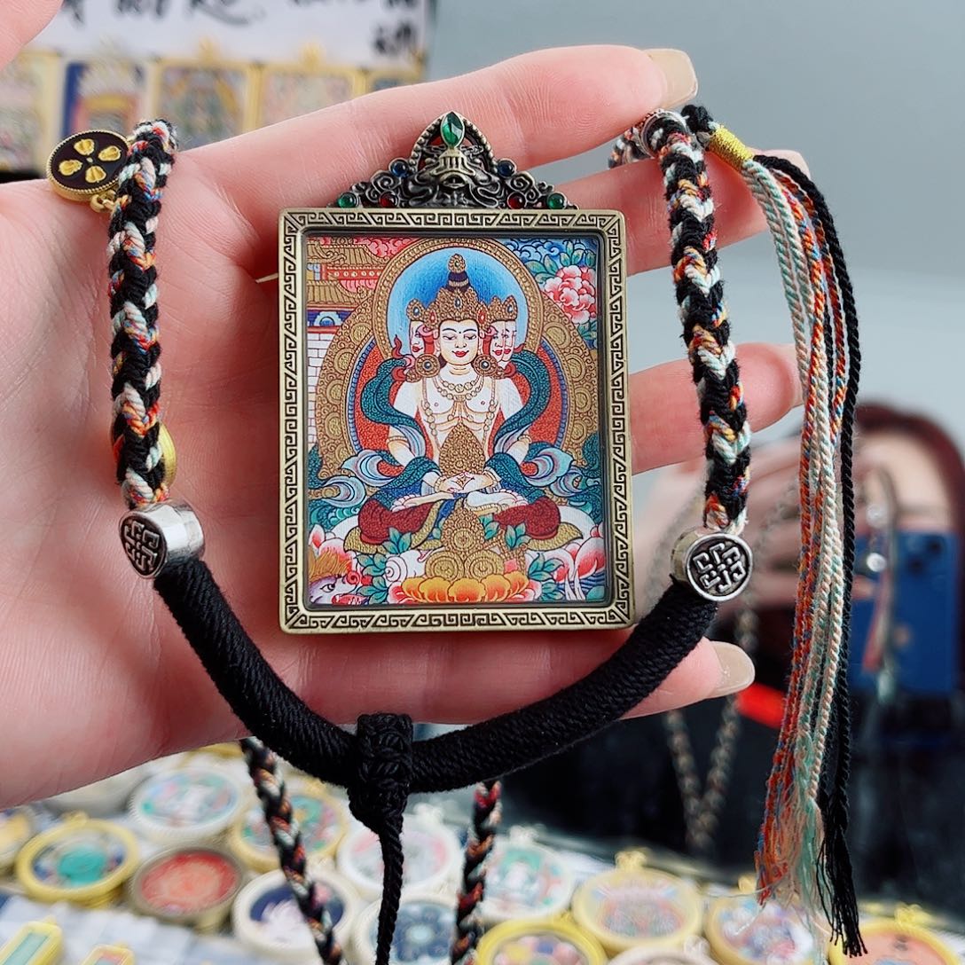 ****）吊坠大日彩唐 纯手绘