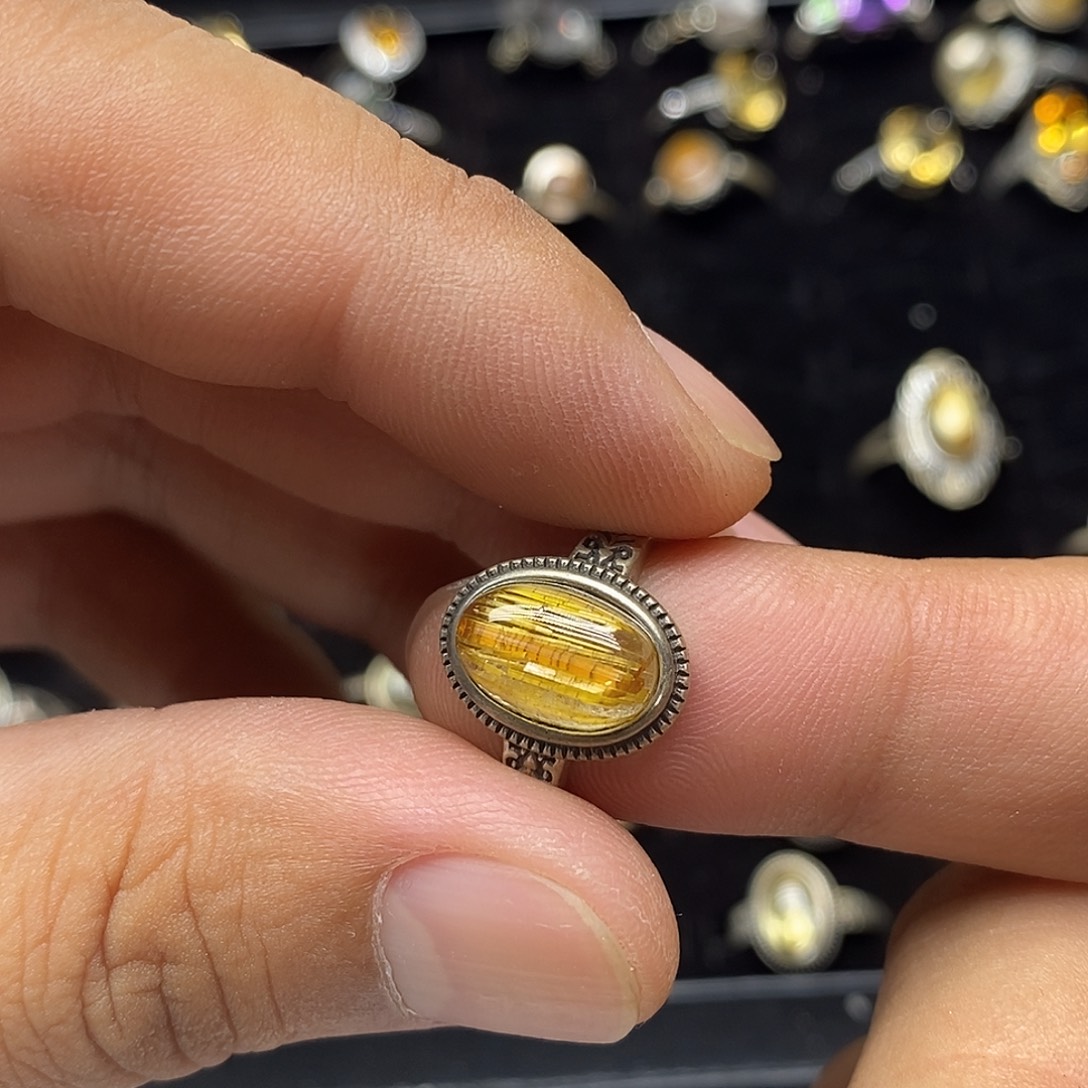 银S925镶嵌珠宝半成品水晶