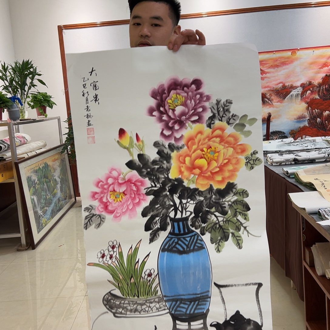 国画清风拂面的时候我就