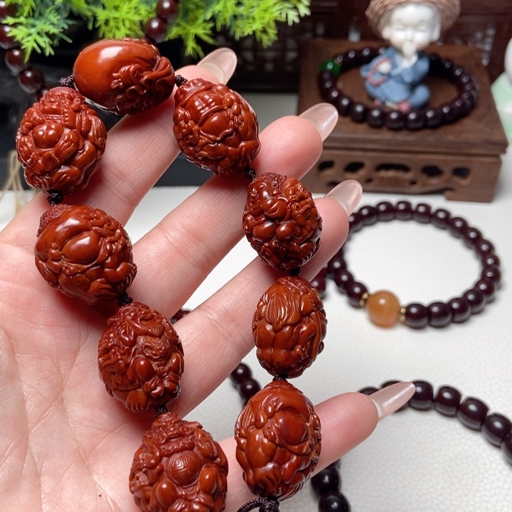 核桃手串/手链点***爸橄榄核手串