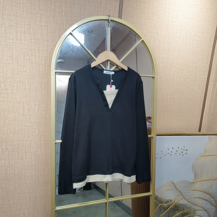 CN3孕妇黑色上衣L90-130 XXL150