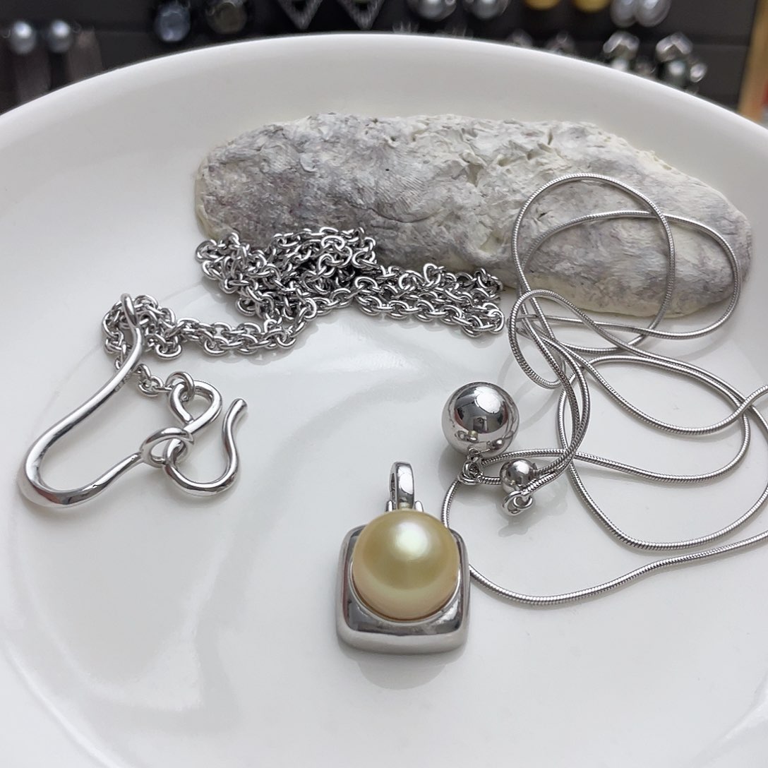 海水珍珠颈饰银S925镶嵌