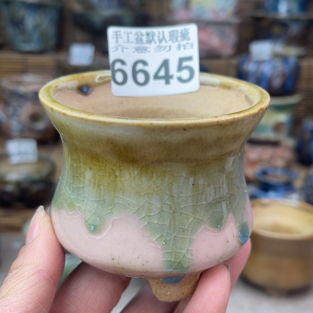 手工花盆默认瑕疵完美者勿拍