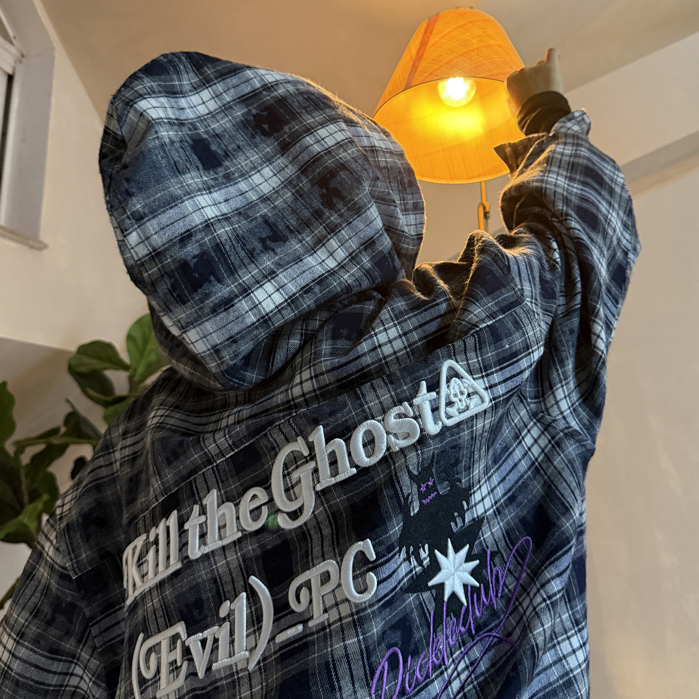 梁拌泡菜美式复古长袖连帽衬衫休闲百搭外套