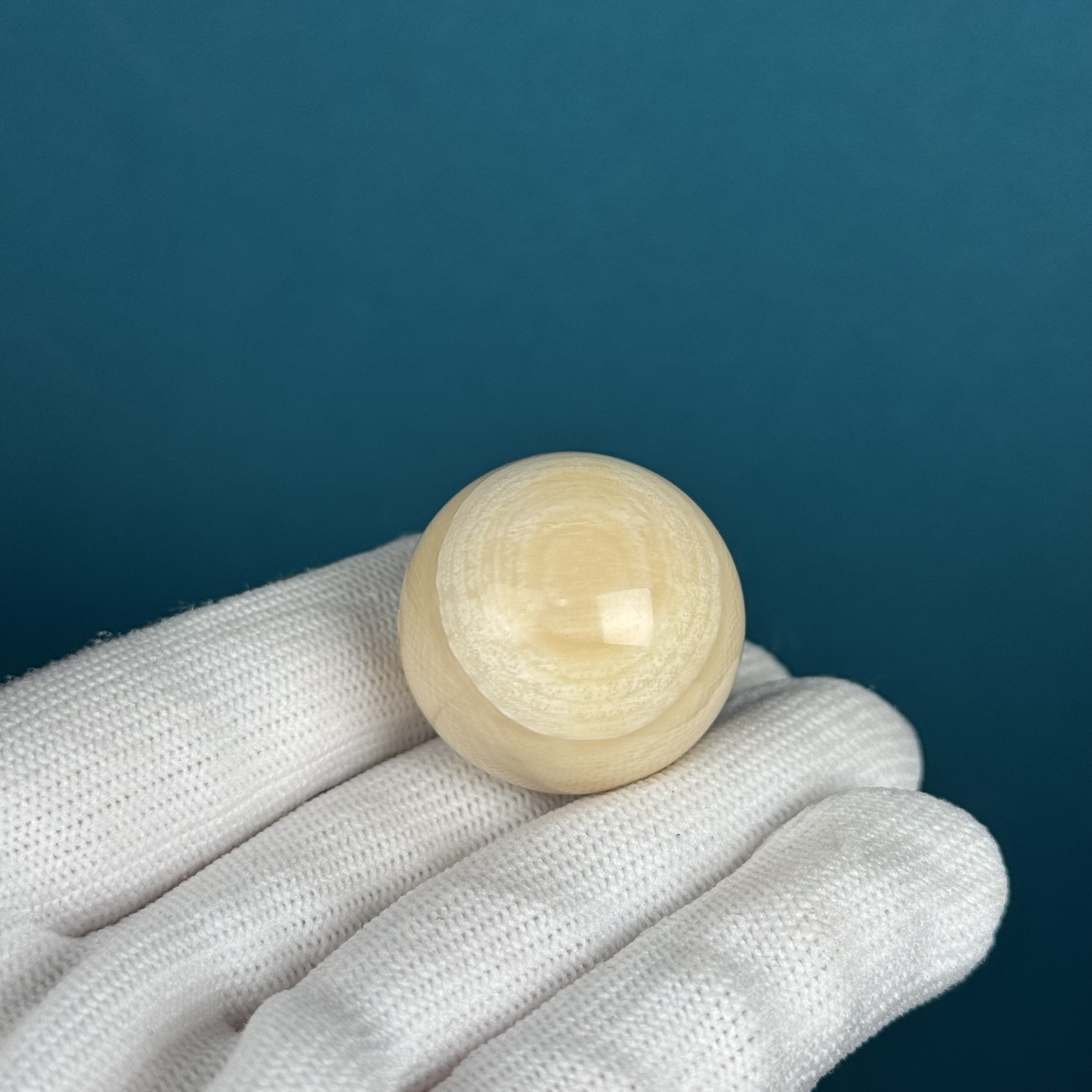 J6696天然猛犸牙圆珠26.5mm支持鉴定 假一罚四