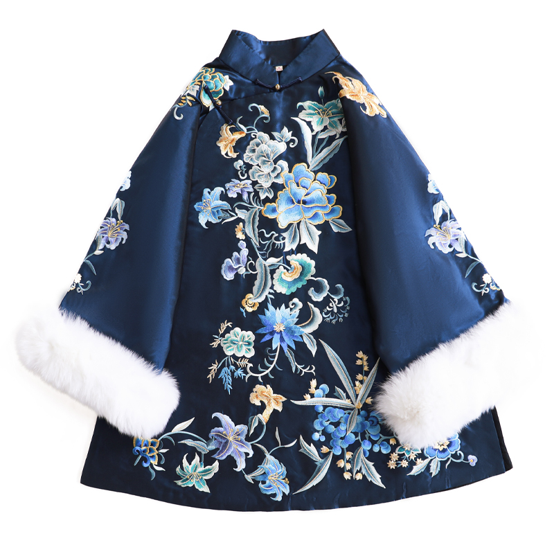 「璀璨琉璃」乐锦坊 桑蚕丝 手工原创设计感百搭国潮女装棉衣