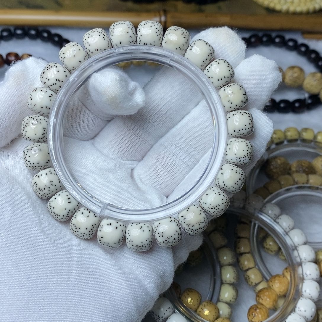 星月菩提手串10.5双留白月朗星稀毕业