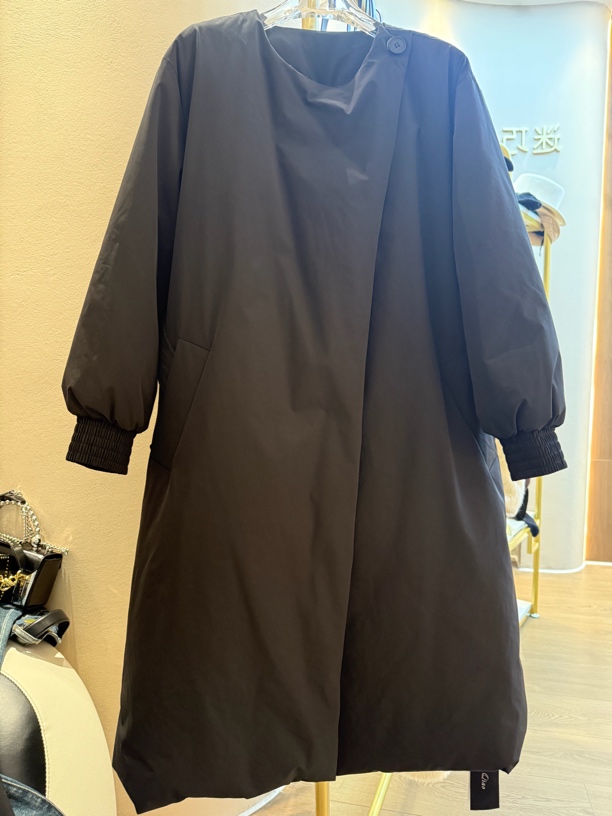 长款立领保暖羽绒外套