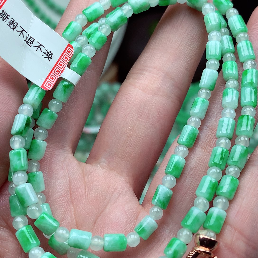 翡翠未镶嵌毛衣链