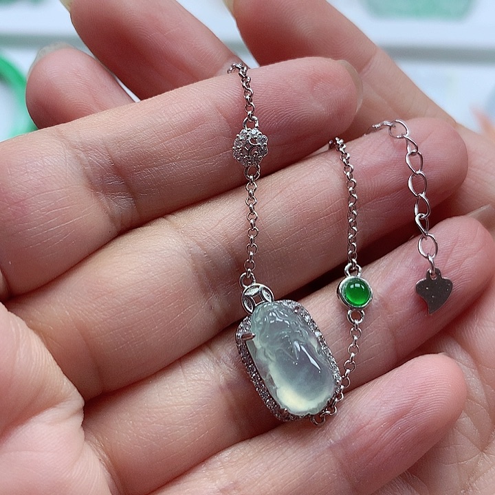 颈饰银S925镶嵌翡翠翡翠