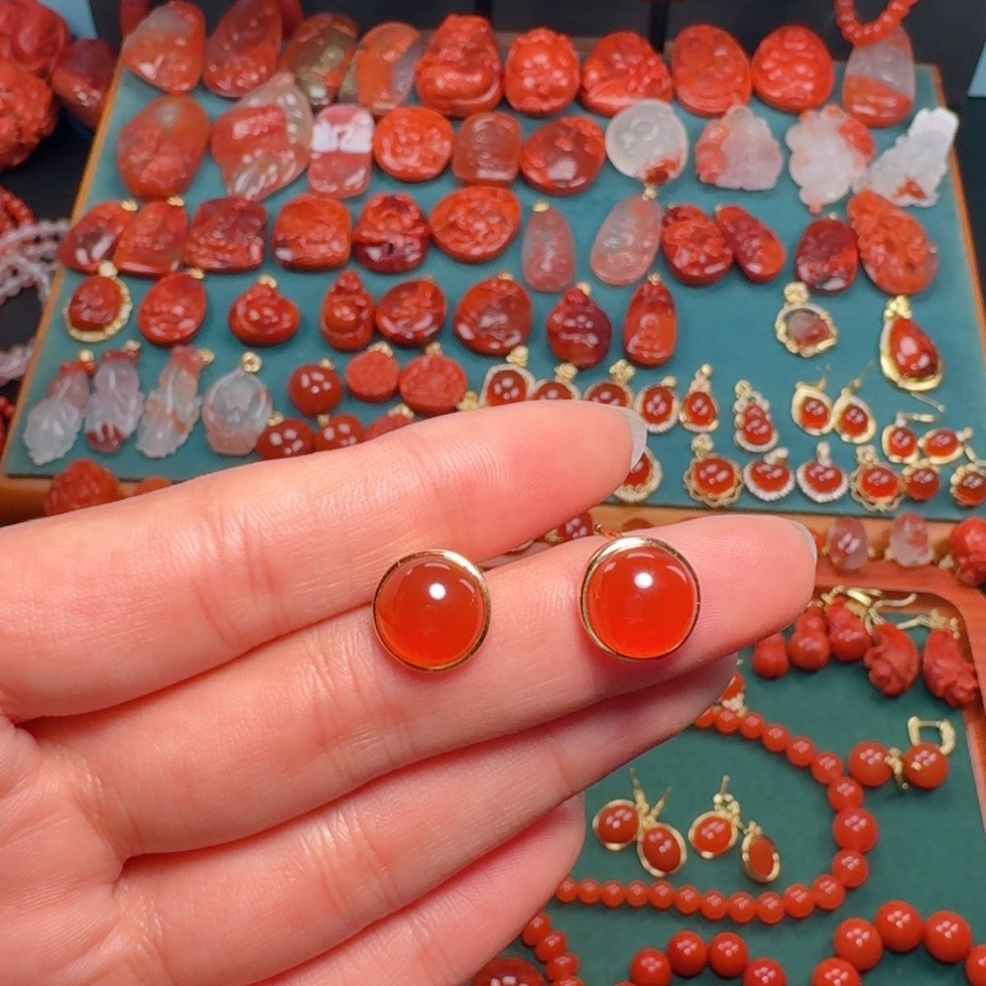 南红玛瑙南红银S925镶嵌