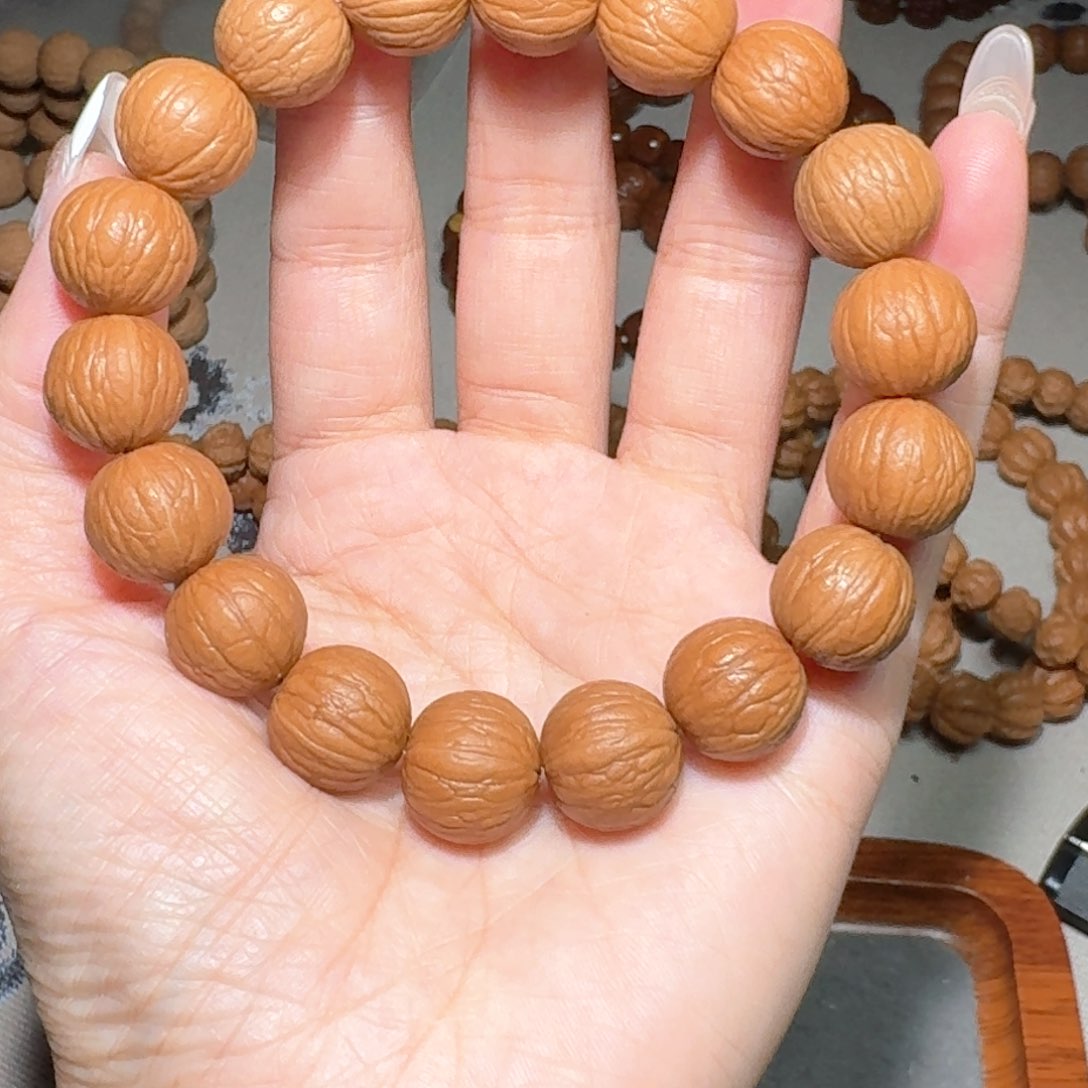 双****N原皮原色原生态边肚同尺聚宝盆手串 14+