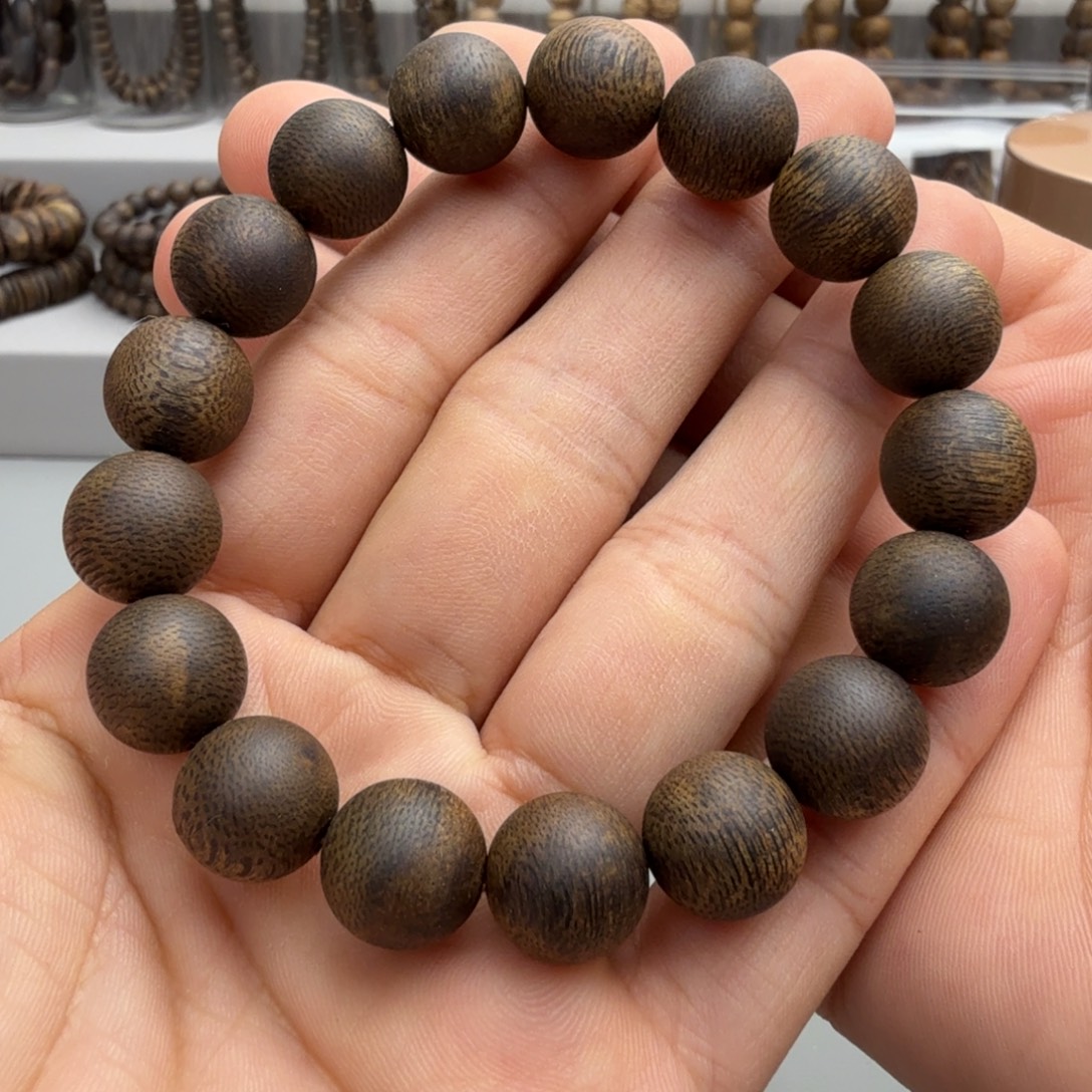 黑***梦手串沉香棋楠沉香张勺子沉浮卡12+保16+克