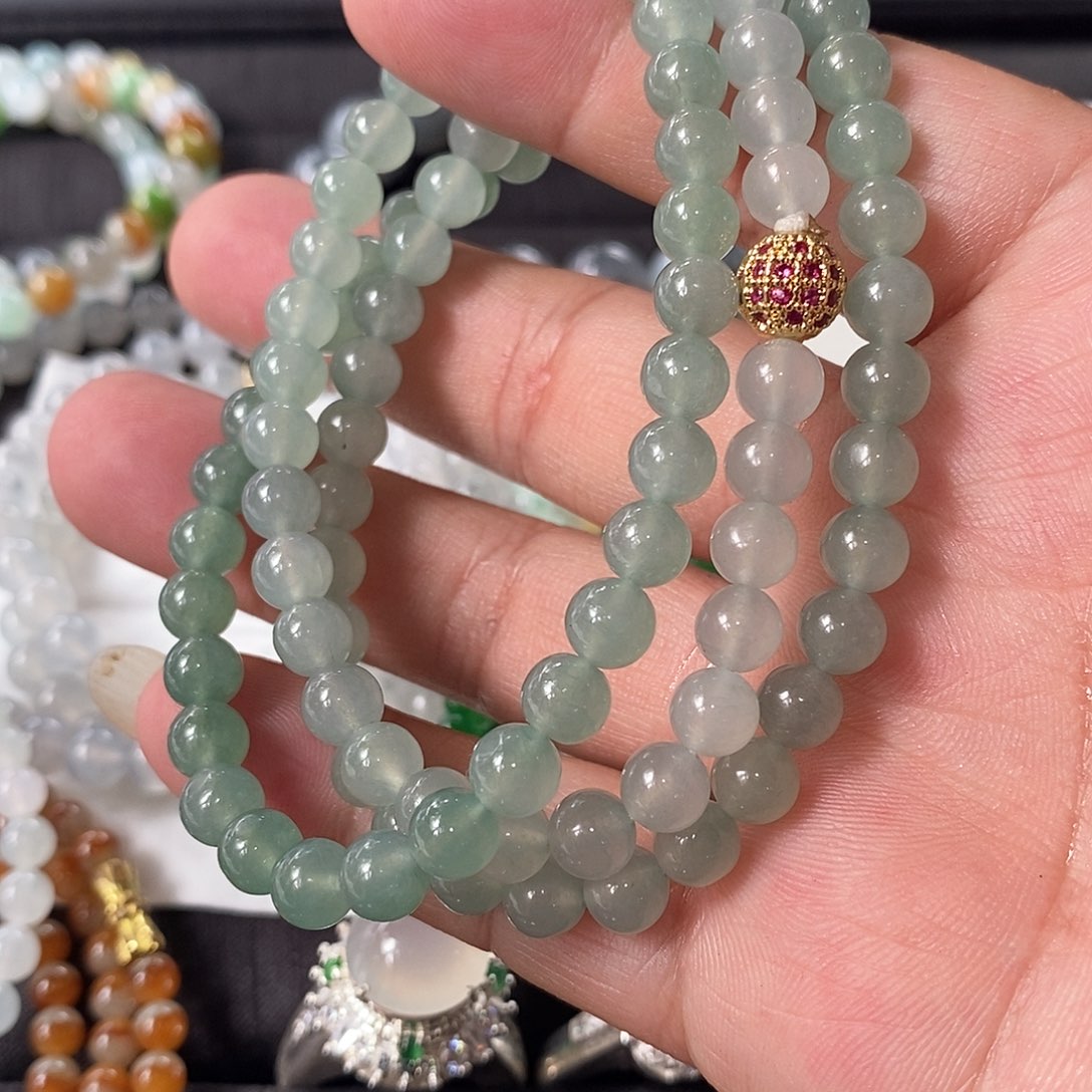 定制翡翠未镶嵌翡翠定制项链6.3