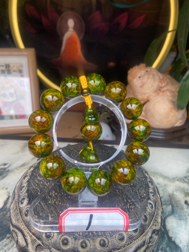 正宗琥珀木1.8水墨丹青男女款高油高密高透款 可沉水