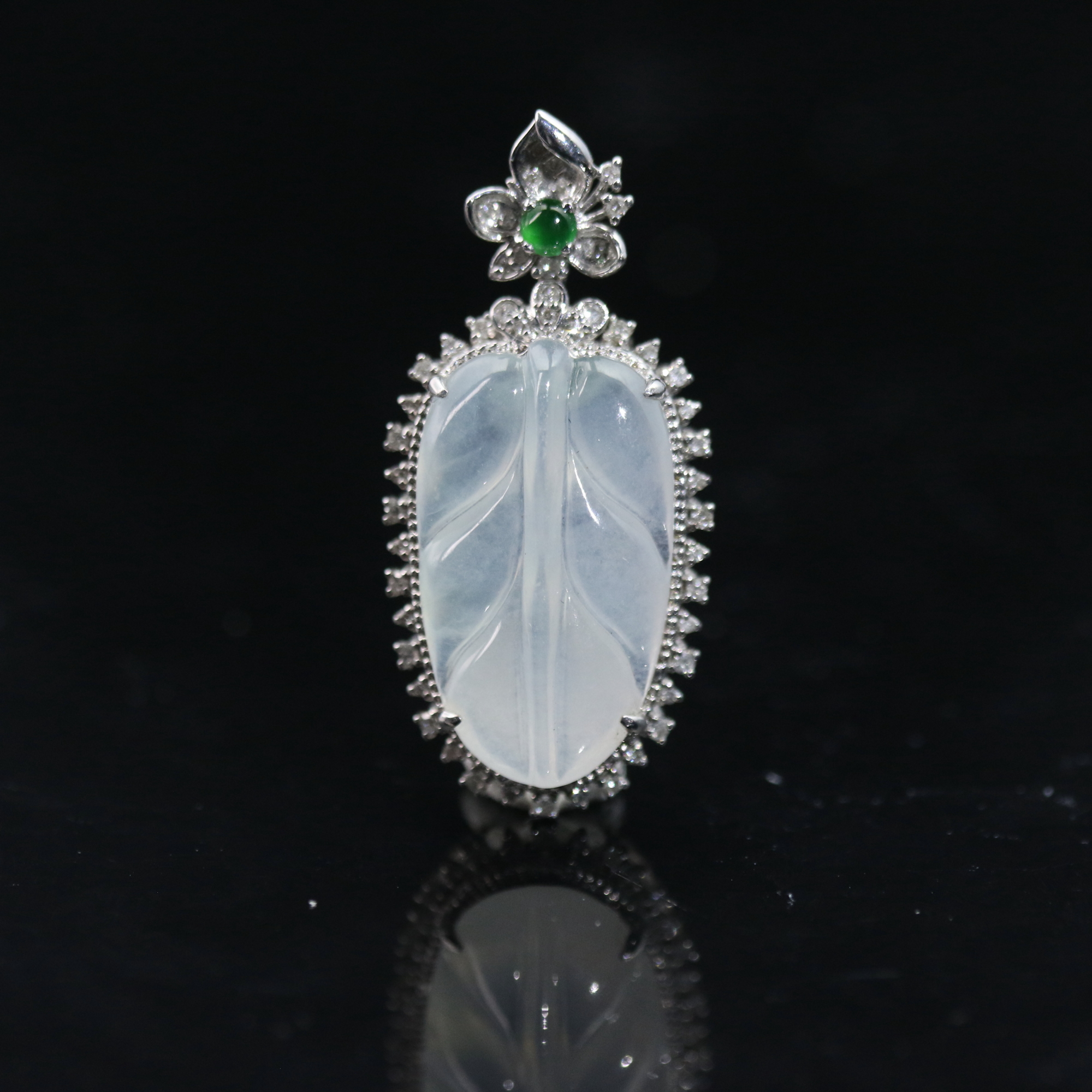 15天然缅甸翡翠A货18k冰叶子/600113/上海嘉禾拍卖