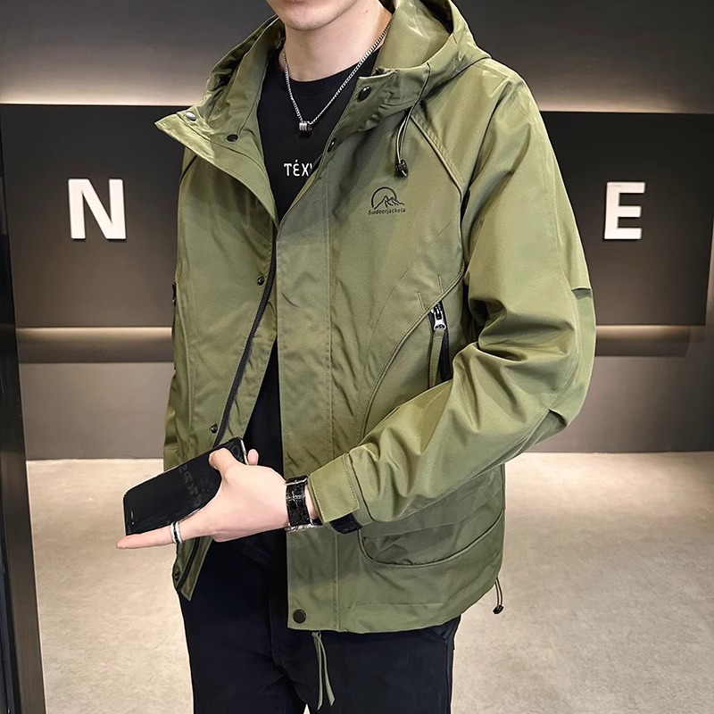 潮牌痞帅夹克男春秋休闲百搭工装外套2025新款高级感加棉加厚上衣