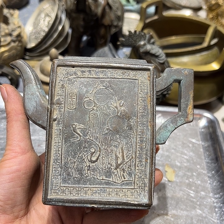 象***剑微瑕疵黄铜摆件工艺品